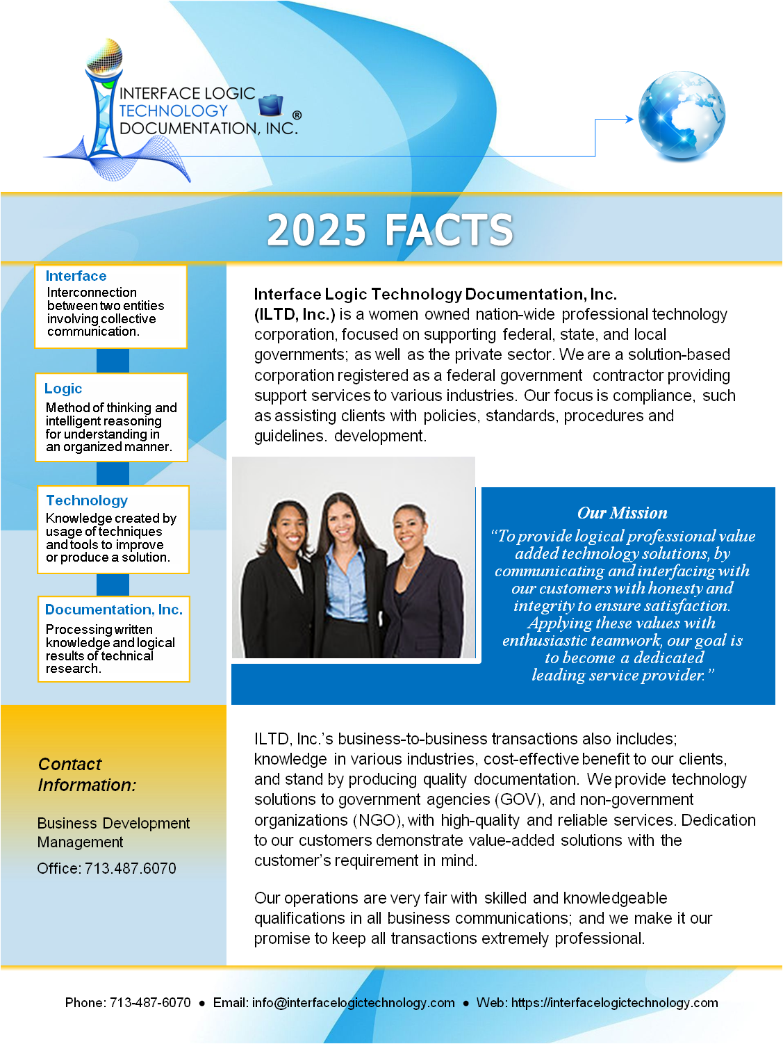Fact Sheets – Interface Logic Technology Docs, Inc.
